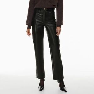 Aritzia WILFRED The Melina High-waisted Vegan Leather Pants Size 14